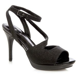 🆕  🎁 💝 Sparkling Strap Heels size size 8-9 Black